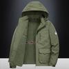 Jaqueta com capuz para primavera e outono masculina, casaco com múltiplos bolsos, top respirável para atividades ao ar livre, montanhismo, esportes, lazer 8812A