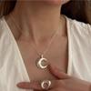 Collar Luna Corazón de Ensueño de Corea del Sur para Mujer Diseño de Nicho Atmósfera de Moda Escarchada Collar de Luna Lujo Ligero Versátil