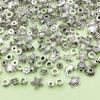 10G/30G/50G Contas Espaçadoras de Liga de Prata Antiga Contas com Furo Grande Acessórios para Pulseira Colar Joias Artesanais DIY