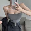 1806 Versión de Calidad Camisola de Chica Atractiva para Mujer La Más Fácil de Combinar con Ropa Exterior Top Corto Tubo con Almohadilla para el Pecho Ropa Interior Sexy para Mujer Sin Costuras