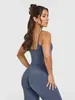 Top de Tirantes de Yoga Cuadrado con Sensación de Segunda Piel, Superventas Transfronterizo para Mujer con Almohadillas en el Pecho, Hermoso Diseño de Espalda, Top Deportivo Anti-Impacto para Fitness como Ropa Exterior