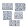 Insignia de resina con flores secas de gel de goteo DIY de Yu Meiren, hebilla telescópica de fácil extracción, etiqueta de certificado de médico y enfermera, molde de silicona