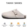 Quanzhou Shoe Expo Chinelos de Algodão com Biqueira Fechada para Homens e Mulheres, Outono e Inverno, Forrados com Lã, Chinelos Espessos para Interior, Chinelos de Algodão para Exportação Masculina