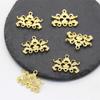 15 precio aleación 18*25mm tres agujeros flor vid etiqueta diy antigua horquilla paso borla colgante pieza material