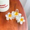 Pinza Grande de Garra Plumeria de Color Gel Degradado para Recogido en la Parte Trasera de la Cabeza, Pinza de Tiburón, Accesorio de Pinza para el Cabello Fresco y de Alta Gama