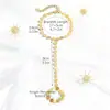 Acessórios de Pulseira de Nicho Criativos e Elegantes Europeus e Americanos para Mulheres Pulseira Escrava da Moda Corrente de Contas de Zircônia Cúbica Pulseira de Dedo