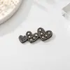 Pinza para el pelo de estrella de mar con diamante brillante simple y elegante para mujer, pinza de pico de pato de alta gama, pinza lateral frontal, pinza dulce para media coleta