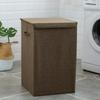 Cubo grande para guardar ropa sucia de algodón y lino, caja de almacenamiento con tapa, caja de almacenamiento de ropa
