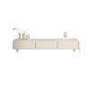 Mueble de TV de Madera Maciza Estilo Crema Blanco Simple Moderno Minimalista Combinación de Mesa de Café Sala de Estar del Hogar Apartamento Pequeño de Pie
