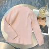 [En stock] Nueva camisa de fondo para niños de otoño e invierno, chaqueta de punto para niños y niñas, versión coreana simple del abrigo