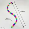 Lindo Palo Juguete para Gatos con Oruga y Ojos Grandes, Juguete Interactivo y Resistente a Mordidas para Gatos con Cascabel