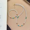 Collar de Plata de Ley S925 Estilo Nacional Bloques de Color Perla Dorada Swarovski Suave para Mujer, Pulsera Personalizada Exquisita de Moda Estilo Lujo Ligero