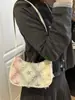 Bolsa de Axila em Jeans Retrô de Nicho Feminina Grande Capacidade Bolsa de Trabalho 2025 Nova Bolsa de Ombro Único em Lona de Cor Contrastante