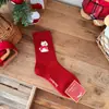 Calcetines Rojos Grandes 2026 Nuevo Otoño e Invierno Calcetines Gruesos Cálidos de Lana para Mujer, Lindos Calcetines de Dibujos Animados de Cachorros, Calcetines de Media Pantorrilla para Mujer