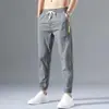 Pantalones de Hielo de Seda Transpirables de Verano para Hombre Trabajo Trabajo Ancho Piñones Hombres Trabajo Ultra-delgados Resistentes al Desgaste Ropa de Trabajo Sucio