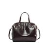 Bolso de Mano Nicho de Gran Capacidad Estilo Coreano Combinable para Todo Uso para Mujer Cuero Vacuno de Capa Superior Curtido Vegetal de Alta Gama Bolso Bowling Boston