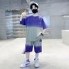 Traje de Verano para Niño Estilo Coreano Traje de Verano para Niños Estilo Urbano Niño Cool y Guapo Manga Corta Pantalones Cortos Dos Piezas Ropa Deportiva
