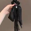 Diadema de Encaje con Lazo de Cinta de Gama Alta y Elegante, Scrunchie, Suave Accesorio para el Cabello, Accesorio para el Cabello de Estilo Retro Fresco