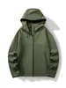 Jaqueta soft shell de camada única para homens e mulheres, jaqueta corta-vento fina de primavera e outono, roupa de trabalho, casual ao ar livre, boa textura, roupa de montanhismo para casais