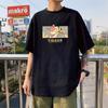 Camiseta de manga curta casal solta temperamento T-shirt comércio exterior estilo Hong Kong expressão facial Seda de Gelo manga curta feminina verão camiseta de manga curta masculina