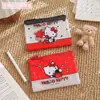 Sanrio Hello Kitty Bolsa con Cremallera A7 Cuadriculada Bolsa para Guardar Pegatinas de Planificador Hello Kitty con Licencia Oficial