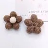 DIY Tecido Flor Handmade Acessórios Flor de Pelúcia Acessórios Semi-acabados Meias Acessórios para Vestuário Lã de Ursinho Cinco