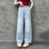Jeans de Tencel para Meninas de Verão Crianças Novo Material Fino Elástico Calças Externas para Crianças de Meia-Idade Calças Flare de Verão Largas