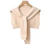 Habitación con Aire Acondicionado Chal Pequeño Hombro Cuello Nuevo Cheongsam Ropa Exterior Tejido de Punto Moda Alta Gama Verano Vestido Delgado