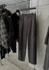 DestacadoYuran 26 Nueva Colección de Principios de Otoño Hilo de Lana Teñido en Hilo Pantalones Casuales Plisados con Caída Ligeramente Ajustados de Pierna Ancha