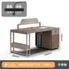 Escritorio de estación de trabajo simple y moderno, adecuado para 4 empleados, muebles de oficina y un juego de mesas y sillas para 6 empleados