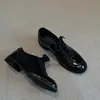 Nuevos Zapatos de Cuña Gruesa para Mujer, Mocasines Simples con Cordones, Estilo Británico, de Moda, Cómodos, para Primavera y Otoño