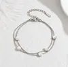 Pulseira de Aço Titânio Dongguan com Estampa Completa, Não Desbota, Coração, Borboleta, Trevo de Quatro Folhas, Disco Estrela, Joias de Aço Inoxidável de Alta Qualidade