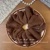 Nova Faixa de Cabelo Elástica de Crochê de Lã Estilo Coreano para Meninas com Cabeça de Bola, Acessórios de Cabelo Atmosféricos, Faixa de Cabeça para Outono e Inverno