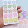 Pequeños accesorios de resina cóncava y convexa con forma de estrella de cinco puntas geométrica retro, con ondas de agua irregulares, para hacer tú mismo, horquilla, joyería y taladro