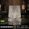 Juego de Regalo de Lujo con Copa Giratoria de Colores Vasos para Whiskey y Licores Vidrio de Cristal para Uso Doméstico Juego de Vasos Mellen Pintados