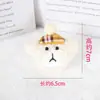 Gorro de peluche de dibujos animados para DIY, accesorios de muñeco de oso, incluyendo dijes para bolso, broches, llaveros para gorro y pinzas para el pelo para decoración