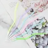 Vela de festa de haste longa galvanizada curvada, vela colorida curva criativa para bolo de aniversário, vela espiral de onda, plug-in