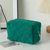 Bolsa de armazenamento de cosméticos de cor sólida para mulheres, bolsa de cosméticos de grande capacidade, bolsa de armazenamento para dormitório estudantil, bolsa de armazenamento para sabonete líquido de batom