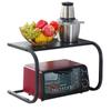 Estante de Almacenamiento para Horno de Microondas Encimera de Cocina Doble Capa Organizador de Condimentos Estante de Almacenamiento Multifuncional Horno Soporte Simple de Escritorio