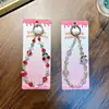 Cadena para Teléfono Móvil con Abalorios de Cereza de Aleación Llavero Colgante para Bolso con Pedrería para Teléfono Móvil Exquisitos Regalos Pequeños para Mujer Venta al por Mayor