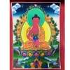 Thangka Pintado à Mão para Iniciantes, Exibição de Mesa de Estátuas de Buda, Amarelo, Tara Verde Nepalês, Manjushri, Exibição de Mesa e Pinturas para Pendurar, Buda da Medicina