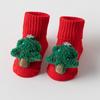 Calcetines de Algodón para Bebé Recién Nacido Clase A, Parte Superior Suelta, Primavera y Otoño, Rojo, Año Nuevo, Navidad, Niños Pequeños, Antideslizantes para el Piso
