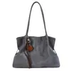 Bolsa Grande Capacidade Retrô Feminina 2026 Nova Outono Casual Bolsa de Ombro Estilo Coreano Simples Prática Bolsa Tote para o Dia a Dia
