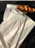 Entre com Estilo: Calça Pantalona de Algodão Tencel para Mulheres, Verão, Cintura Alta, Corte A, Solta, Fina, Reta H052221
