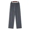 Conjunto de camisa de manga curta e calça de verão para homens de meia-idade e idosos, roupa casual para avôs, conjunto leve de duas peças