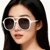 Gafas de Sol Retro Sapo Espejo Doble Rayo 2025 Nuevas Gafas de Sol Europeas y Americanas Gafas de Sol de Alta Gama Tendencia de Pasarela Fotografía Callejera