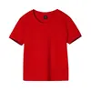 Processamento de Camiseta Personalizada de Manga Curta Algodão Penteado Gola Redonda Infantil Camisa Cultural Uniforme de Turma Design Gratuito Impressão DIY Solta e Moderna