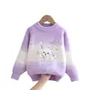 Suéter Infantil con Cuello Engrosado, Nuevo Estilo Otoño e Invierno 2026, Prendas de Punto para Niñas