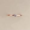 Anillo de Compromiso para Mujer Chapado en Oro Rosa Acero de Titanio Joyería Anillo de Diamantes Anillo de Bodas Regalo Diamante Suelto Anillo de Unión
