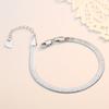Pulsera plana de serpiente para mujer Jiahui pulsera de cuchilla joyería para mujer pulsera corta plateada al por mayor fábrica en stock